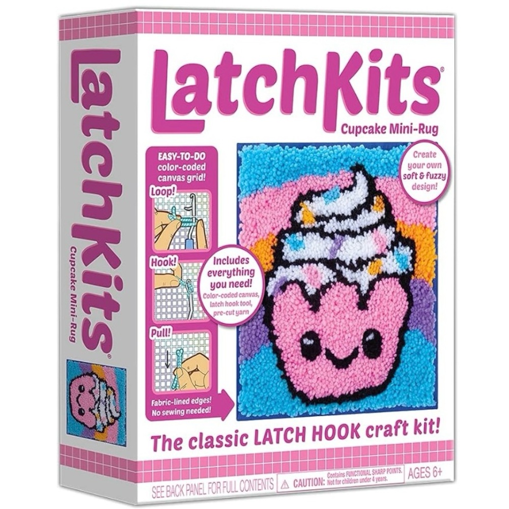 LatchKits Cupcake Mini-Rug Craft Kit NWT sewing activity